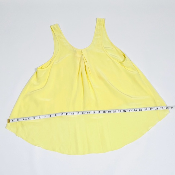 Bar III 100% Silk Flowy Tank Top size M Yellow - Picture 5 of 10